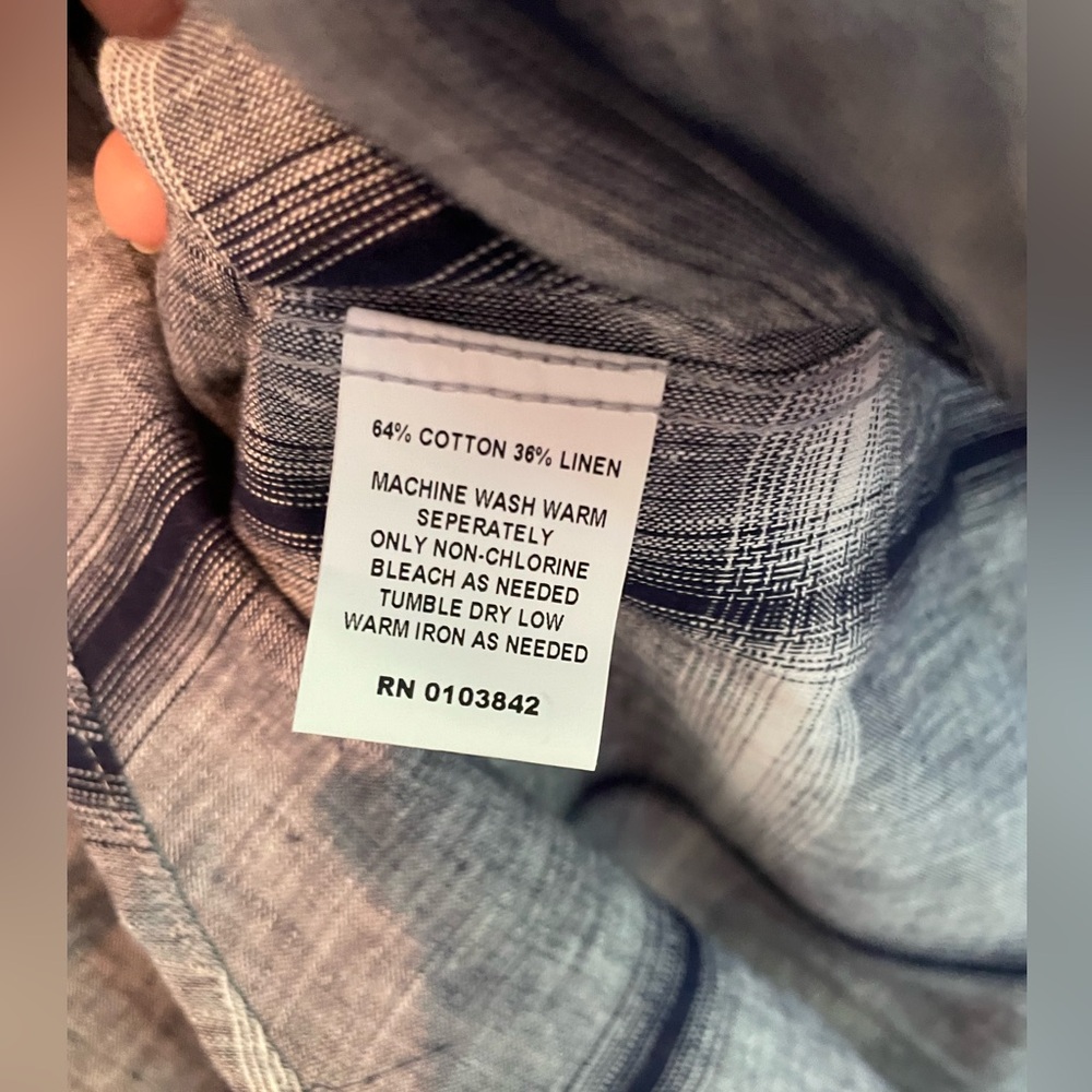 Nwt Michael Duru Button Down Plaid Medium - image 6